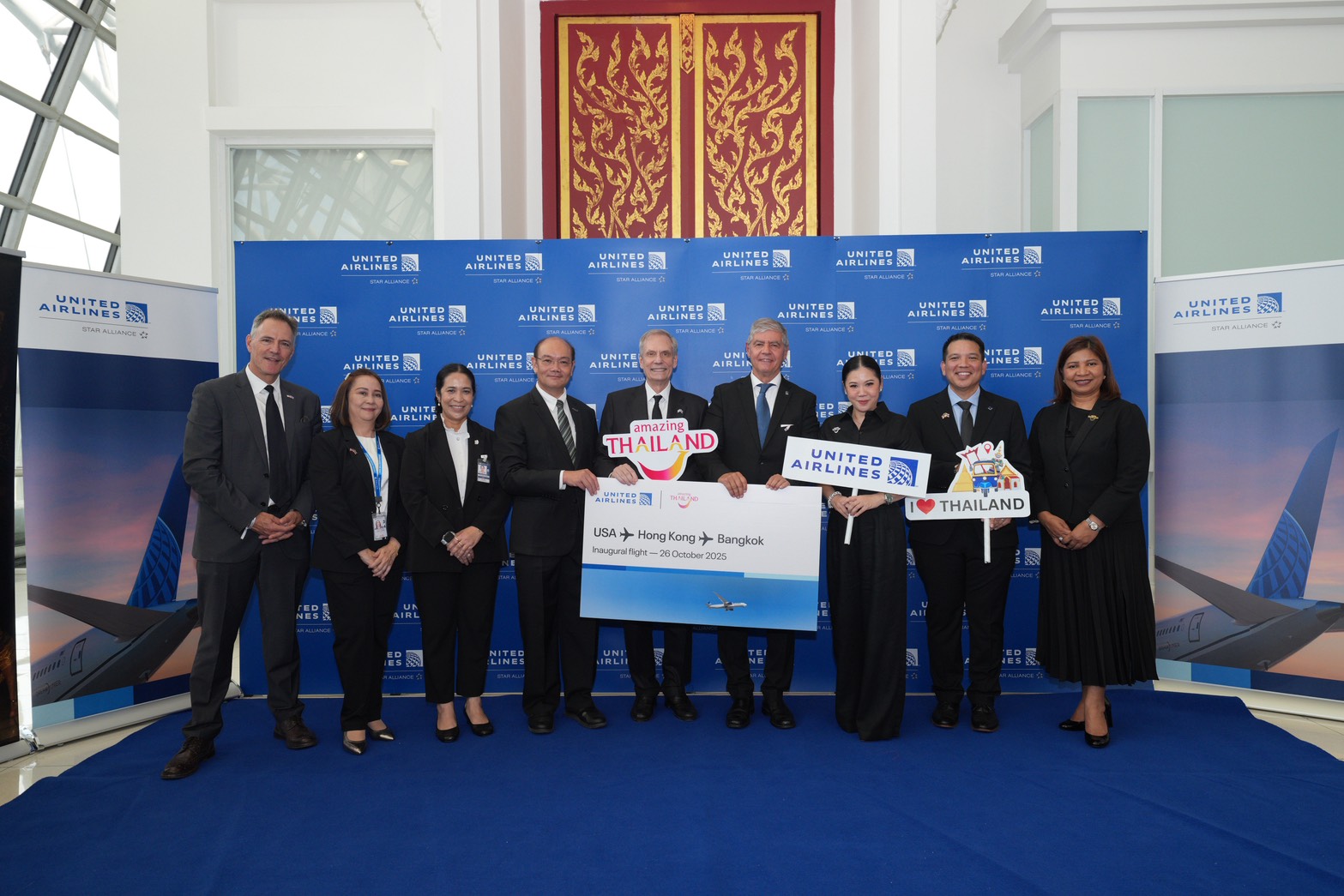 ททท. ต้อนรับเที่ยวบินปฐมฤกษ์ ลอสแอนเจลิส–กรุงเทพฯ สายการบิน United Airlines เที่ยวแรกในรอบ 11 ปี ย้ำความสำเร็จกลยุทธ์ Airline Focus ดึงตลาดคุณภาพระยะไกลต่อเนื่อง