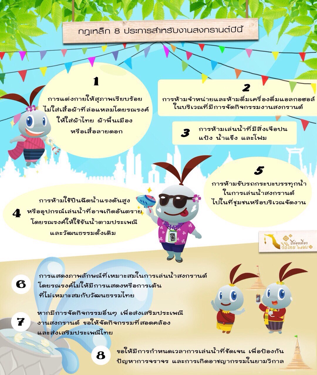 กฎเหล็ก 8 ประการ สำหรับงานสงกรานต์ปีนี้