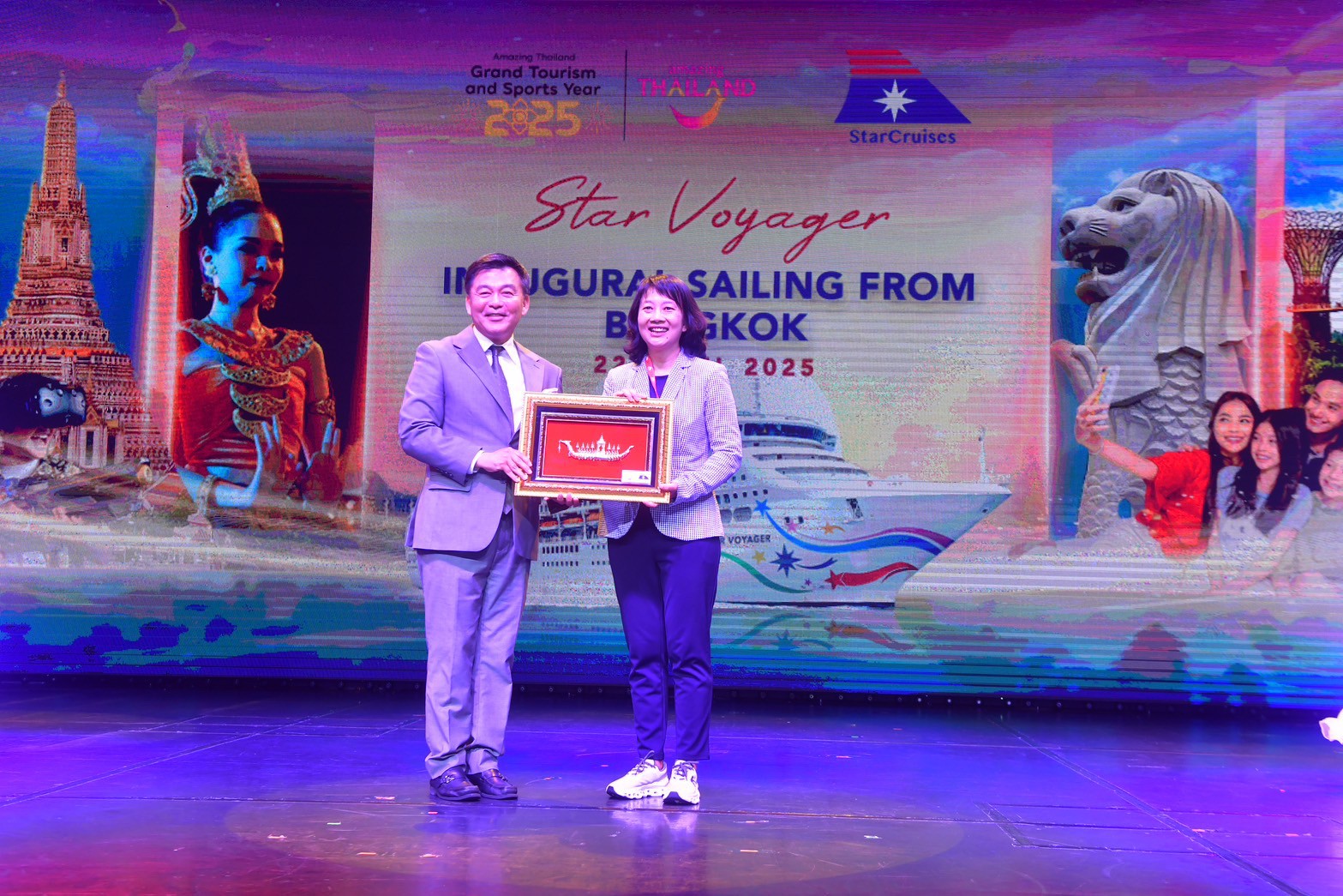 ททท. ผนึกกำลัง StarDream Cruises นำเรือสำราญ Star Voyager ให้บริการขึ้นลงที่ไทยเป็นครั้งแรก เส้นทางแหลมฉบัง-เกาะสมุย-สิงคโปร์-แหลมฉบัง หวังกระตุ้นนักท่องเที่ยวคุณภาพ ขับเคลื่อนประเทศไทยสู่การเป็นจุดหมายปลายทางการท่องเที่ยวเรือสำราญระดับโลก