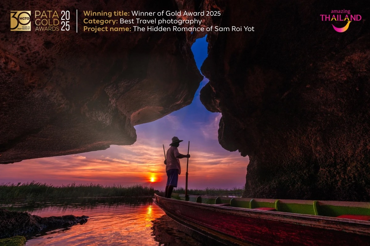ททท. คว้า 2 รางวัล PATA Gold Awards 2025 สาขา Marketing จากแคมเปญ “The Love Season Initiative” และภาพถ่าย “The Hidden Romance of Sam Roi Yot”