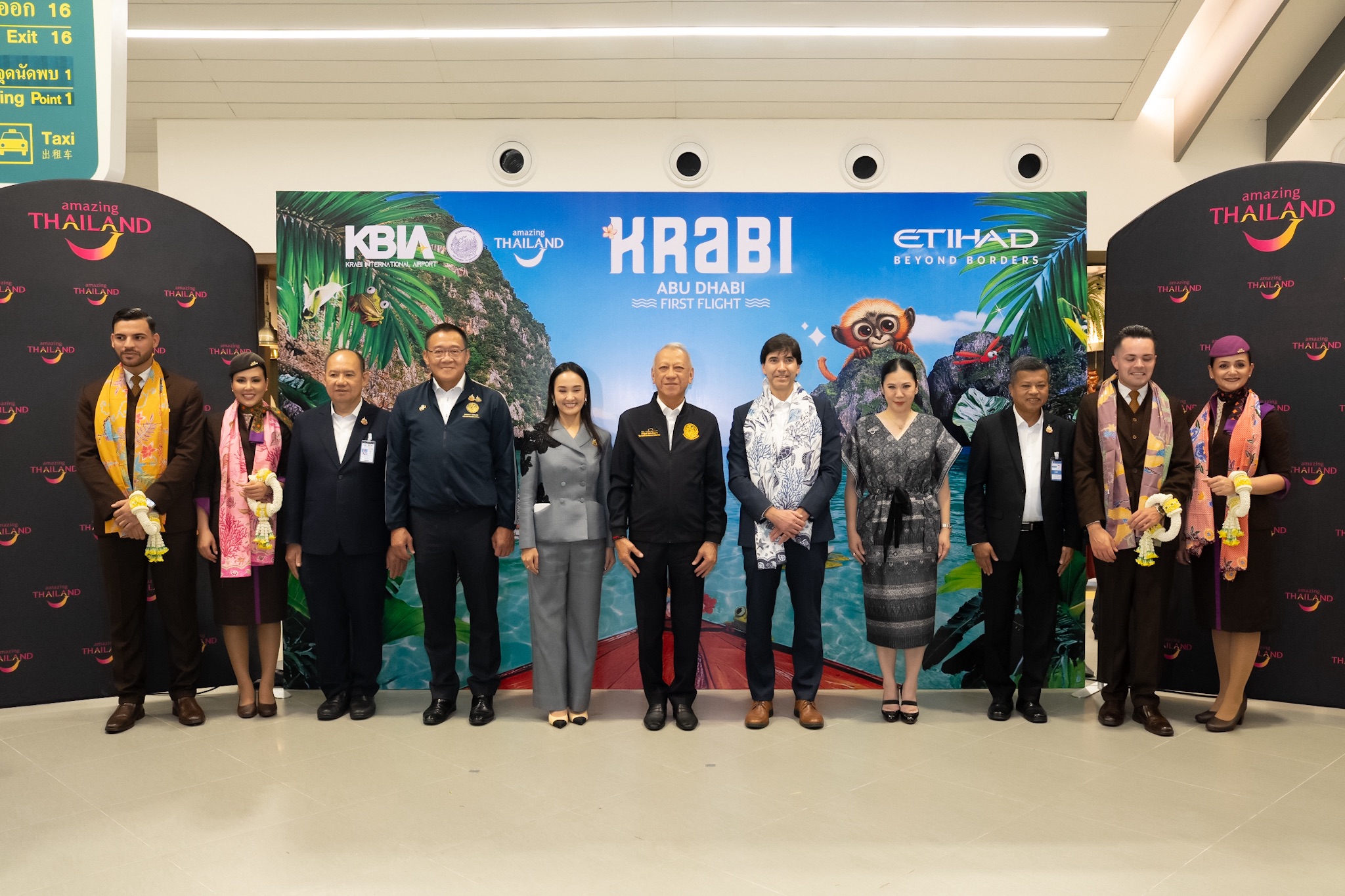 ททท. ต้อนรับเที่ยวบินปฐมฤกษ์สายการบิน Etihad Airways เส้นทางบินตรงกรุงอาบูดาบี–กระบี่ ดันกลยุทธ์ Airline Focus เปิดเส้นทางบินใหม่ กระตุ้นการเดินทางกลุ่มนักท่องเที่ยวคุณภาพจากตะวันออกกลาง 